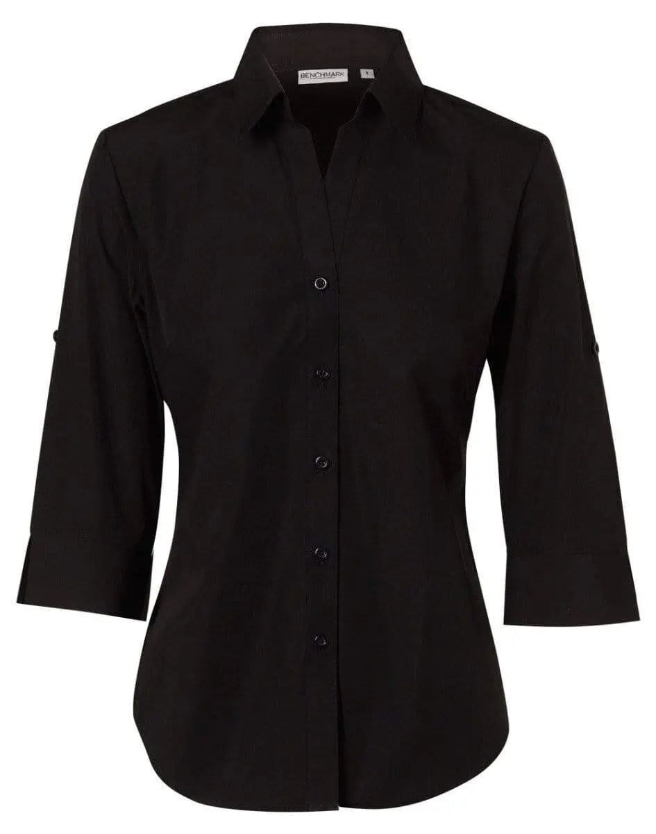 BENCHMARK Women's Nano ™ Tech 3/4 Sleeve Shirt M8003 Corporate Wear Benchmark Black 6