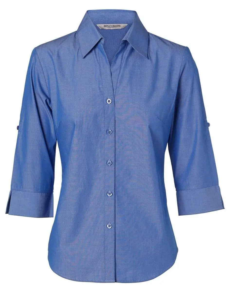 BENCHMARK Women's Nano ™ Tech 3/4 Sleeve Shirt M8003 Corporate Wear Benchmark Indigo Blue 6