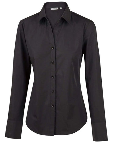 BENCHMARK Women's Nano ™ Tech Long Sleeve Shirt M8002 Corporate Wear Benchmark Black 6