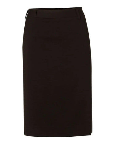BENCHMARK Women's Poly/Viscose Stretch Mid Length Lined Pencil Skirt M9471 Corporate Wear Benchmark Black 6