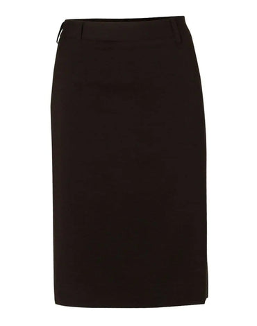 BENCHMARK Women's Poly/Viscose Stretch Mid Length Lined Pencil Skirt M9471 Metro Workwear.