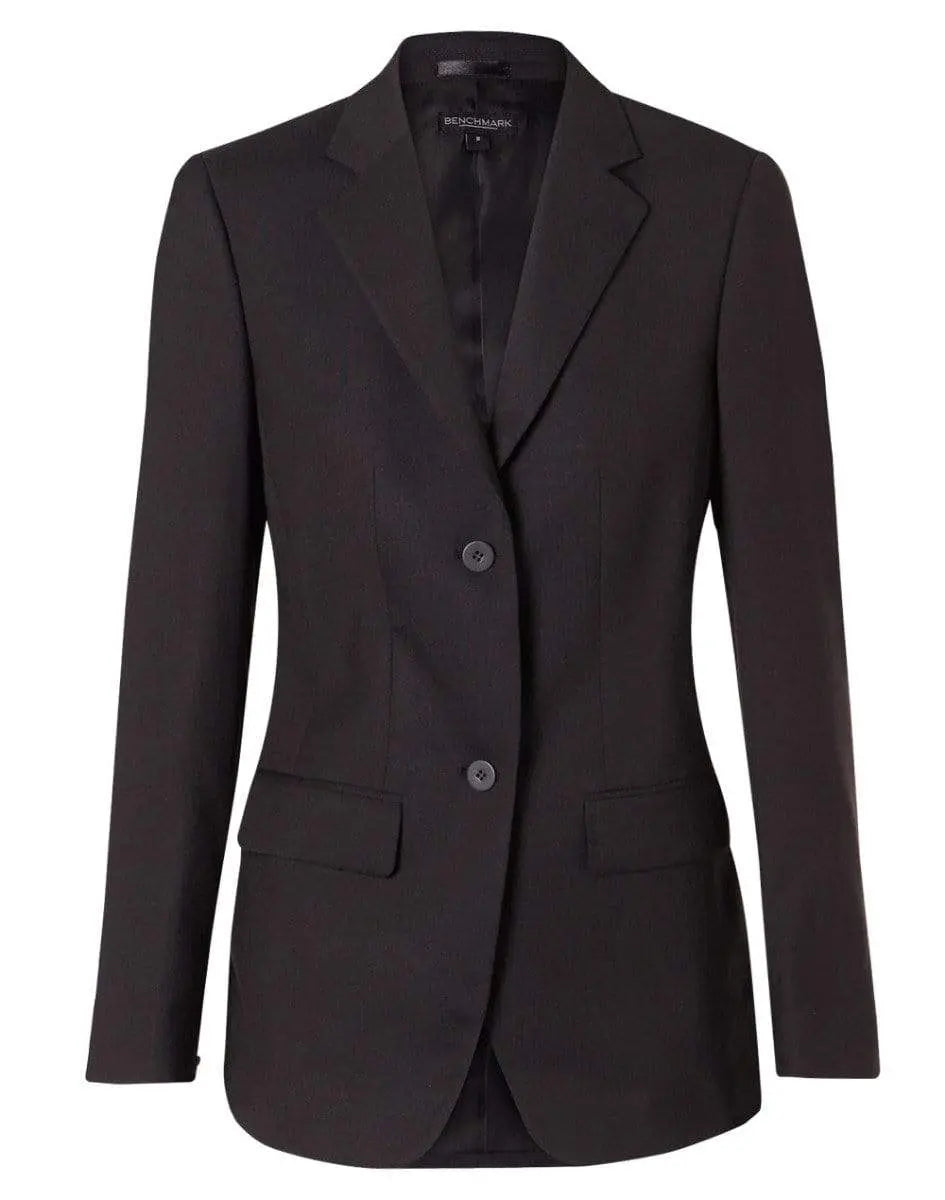 BENCHMARK Women's Poly/Viscose Stretch Two Buttons Mid Length Jacket M9206 Corporate Wear Benchmark Charcoal 6
