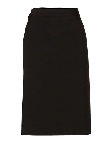 BENCHMARK Women's Wool Blend Stretch Mid Length Lined Pencil Skirt M9470 Metro Workwear.