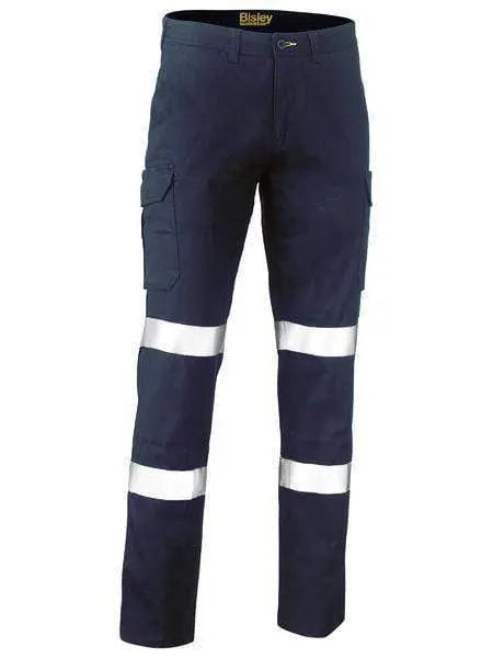 Bisley Taped Biomotion Stretch Cotton Drill Pants BPC6008T Work Wear Bisley Workwear Navy 74 L