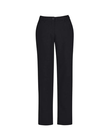 Biz Care Womens Comfort Waist Straight Leg Pant CL955LL in Black