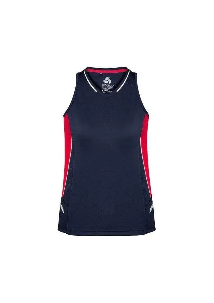 Biz Collection Casual Wear Navy/Red/Silver / 6 Biz Collection Women’s Renegade Singlet SG702L