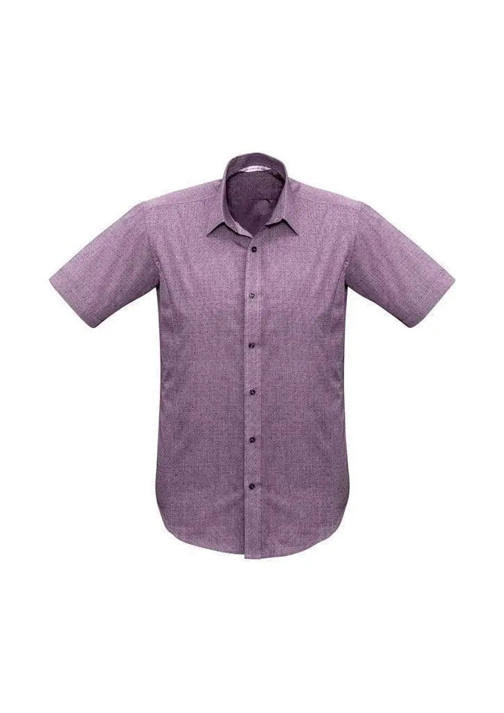 Biz Collection Corporate Wear Plum / XS Biz Collection Men’s Trend Short Sleeve Shirt S622ms