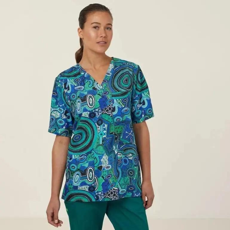 Warlu Indigenous Printed Unisex Scrub Top