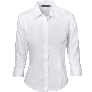 DNC Workwear Corporate Wear White / 6 DNC WORKWEAR Ladies Polyester 3/4 Sleeve Cotton Shirt 4203