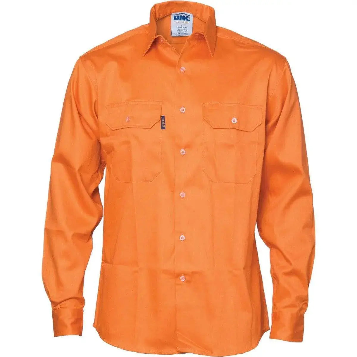 Dnc Workwear Patron Saint Flame Retardant Long Sleeve Drill Shirt - 3402 Metro Workwear.
