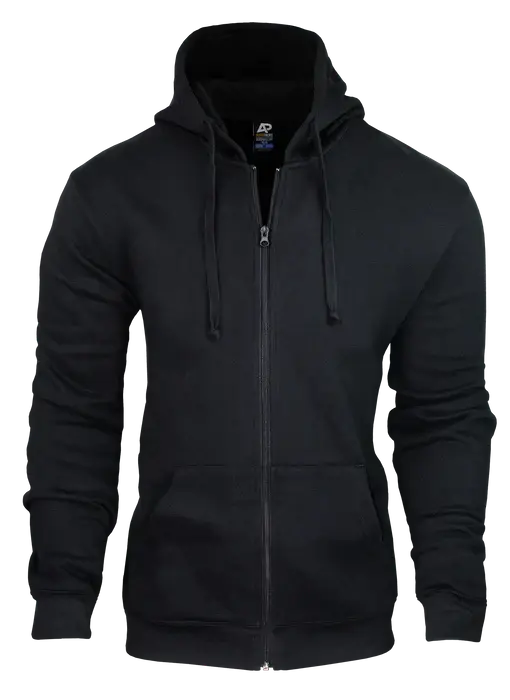 Adult Zip Hoodie 1528 Casual Wear Aussie Pacific XS Black