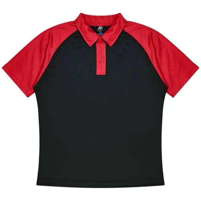 Aussie Pacific Manly Mens Polo 1318 Aussie Pacific BLACK/RED S