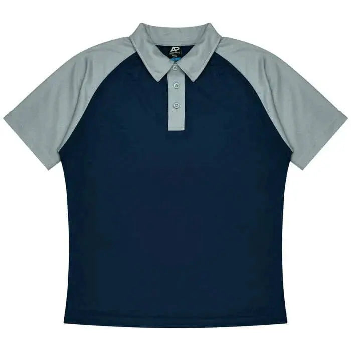 Aussie Pacific Manly Mens Polo 1318 Aussie Pacific NAVY/SILVER S
