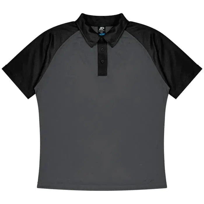 Aussie Pacific Manly Mens Polo 1318 Aussie Pacific CHARCOAL/BLACK S