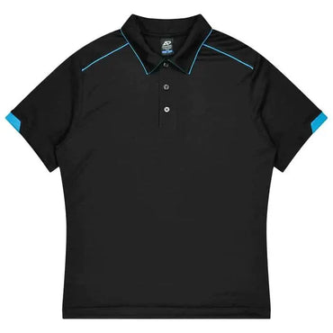 Aussie Pacific Currumbin Men's Polo Shirt 1320 Aussie Pacific BLACK/CYAN S