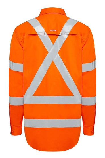 Hard Yakka Taped X Back Hi Vis Work Shirt Y04275 Work Wear Hard Yakka