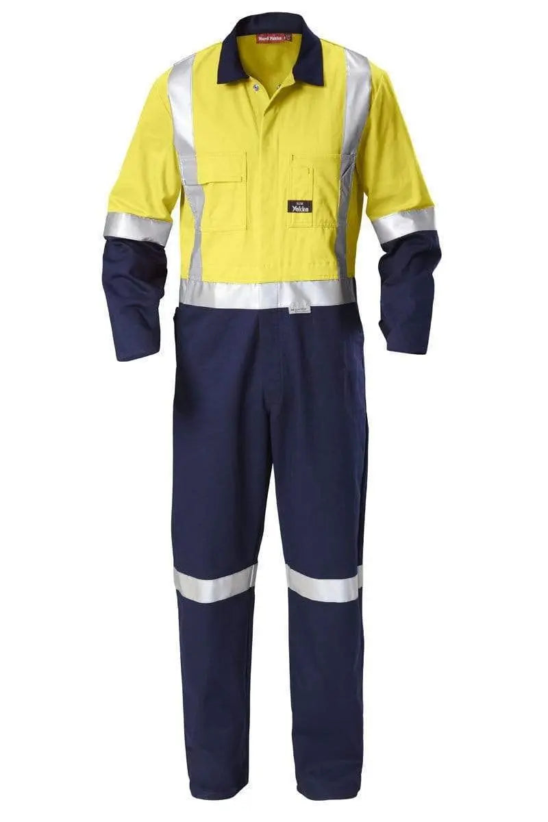 Hard Yakka 2 Tone Reflective Taped Coverall Y00262 Work Wear Hard Yakka