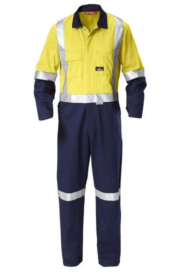 Hard Yakka 2 Tone Reflective Taped Coverall Y00262 Work Wear Hard Yakka