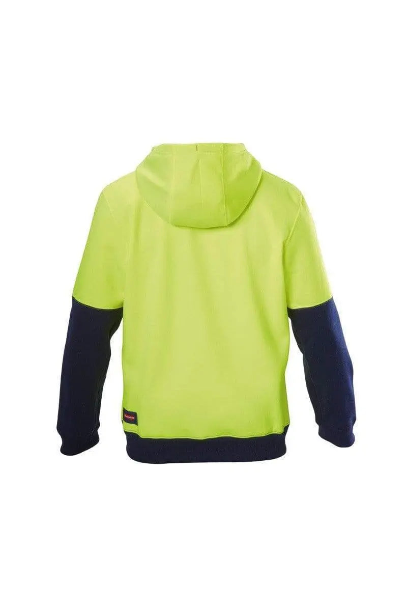 Hard Yakka 2 Tone Hi Vis Fleece Hoodie Y19325 Work Wear Hard Yakka