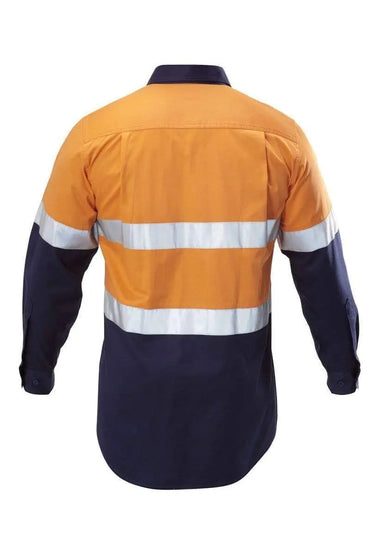Hard Yakka Two Toned Reflective Taped Shirt Y07990 Work Wear Hard Yakka