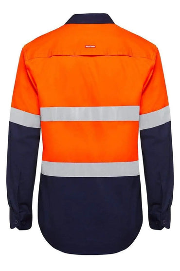 Hard Yakka Two Toned Taped Vented Reflective Work Shirt Y07940 Work Wear Hard Yakka