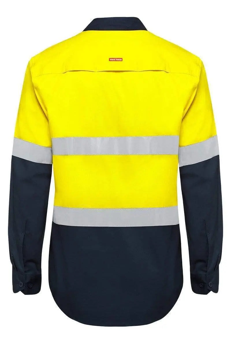 Hard Yakka Two Toned Taped Vented Reflective Work Shirt Y07940 Work Wear Hard Yakka