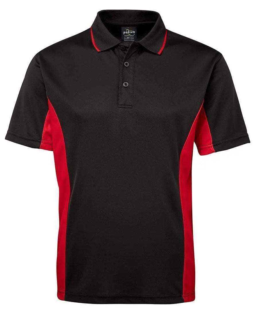 JB'S Contrast Polo 7PP Casual Wear Jb's Wear Black/Red S