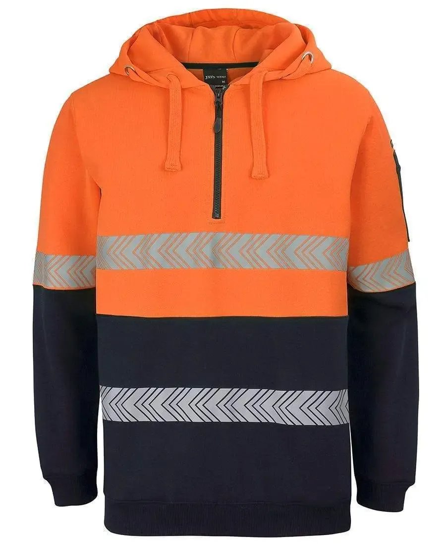 JB's day night segmented tape hoodie 6HZSH in Orange/Navy