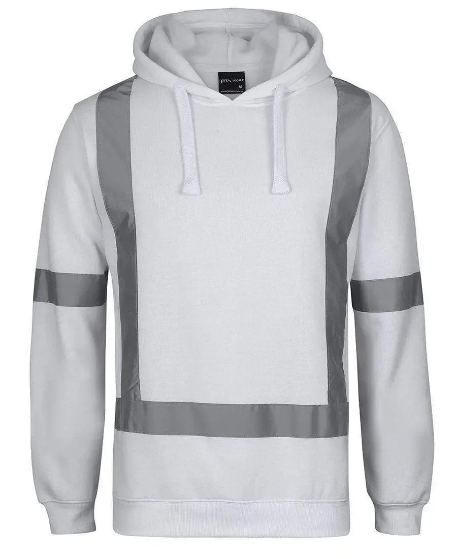 Jb's Fleece Hoodie With Reflective Tape 6BNH in White