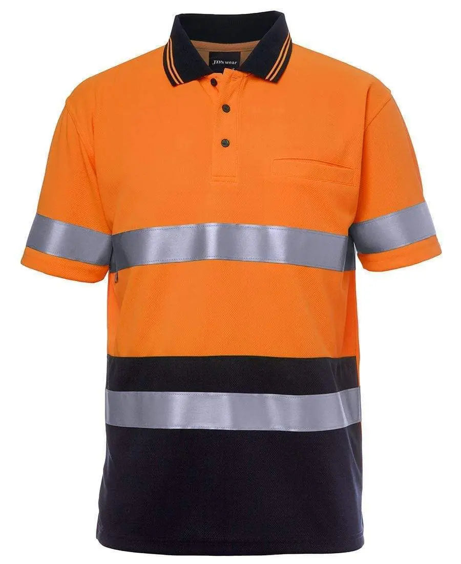 Jb's Wear Work Wear Orange/Navy / XS JB'S Hi-Vis Short Sleeve Traditional Polo 6HVST