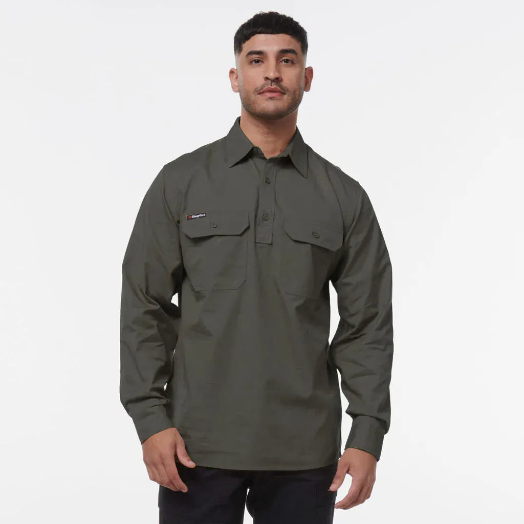 KingGee Workcool Vented Open Front Long Sleeve Shirt K14031