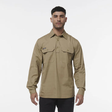 KingGee Workcool Vented Open Front Long Sleeve Shirt K14031