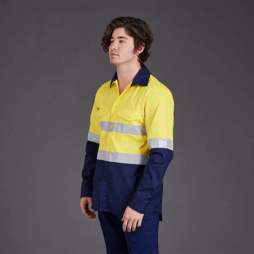 KingGee WorkCool 2 Hi Vis Reflective Long Sleeve Work Shirt K54880 KingGee
