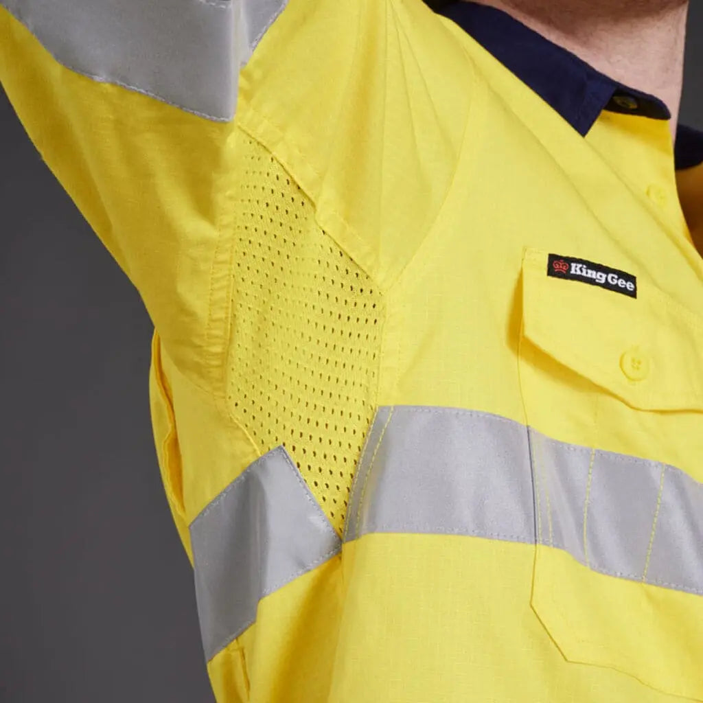 KingGee WorkCool 2 Hi Vis Reflective Long Sleeve Work Shirt K54880 KingGee