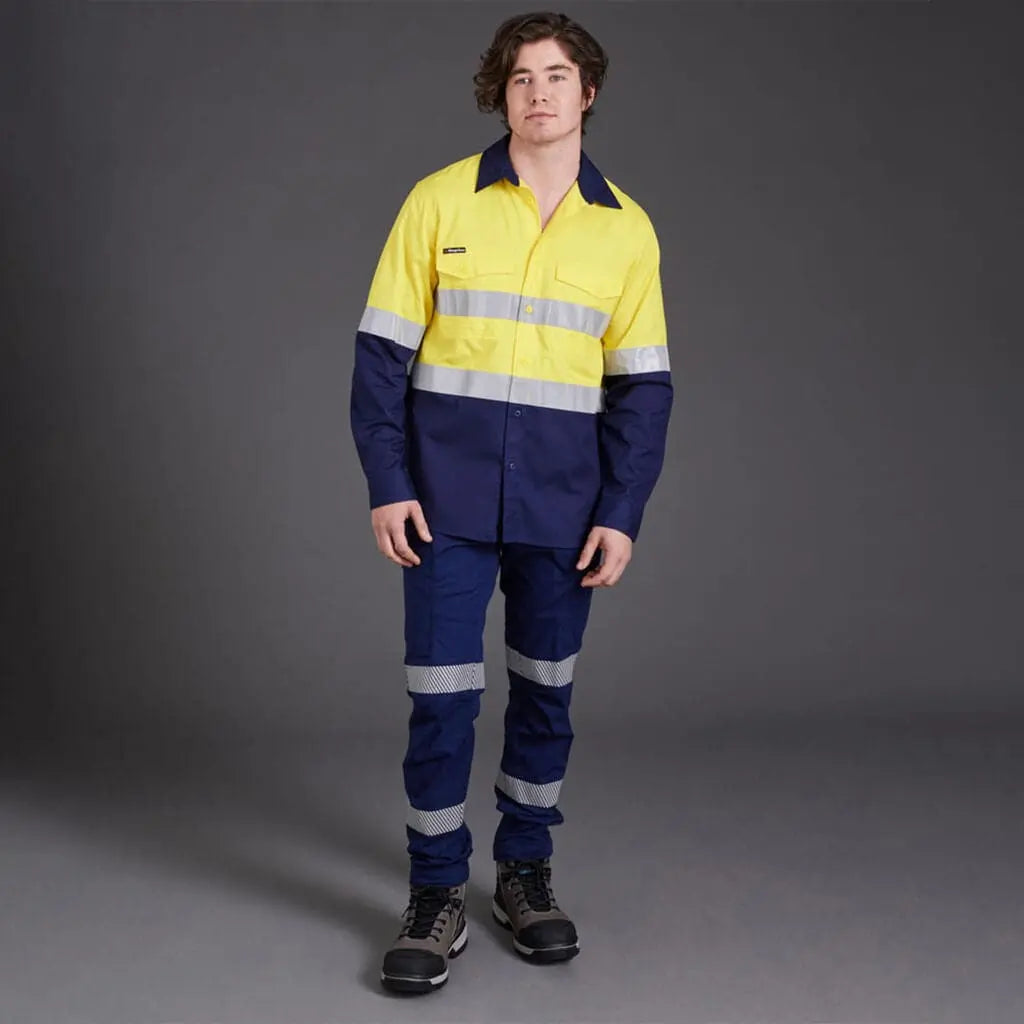 KingGee WorkCool 2 Hi Vis Reflective Long Sleeve Work Shirt K54880 KingGee