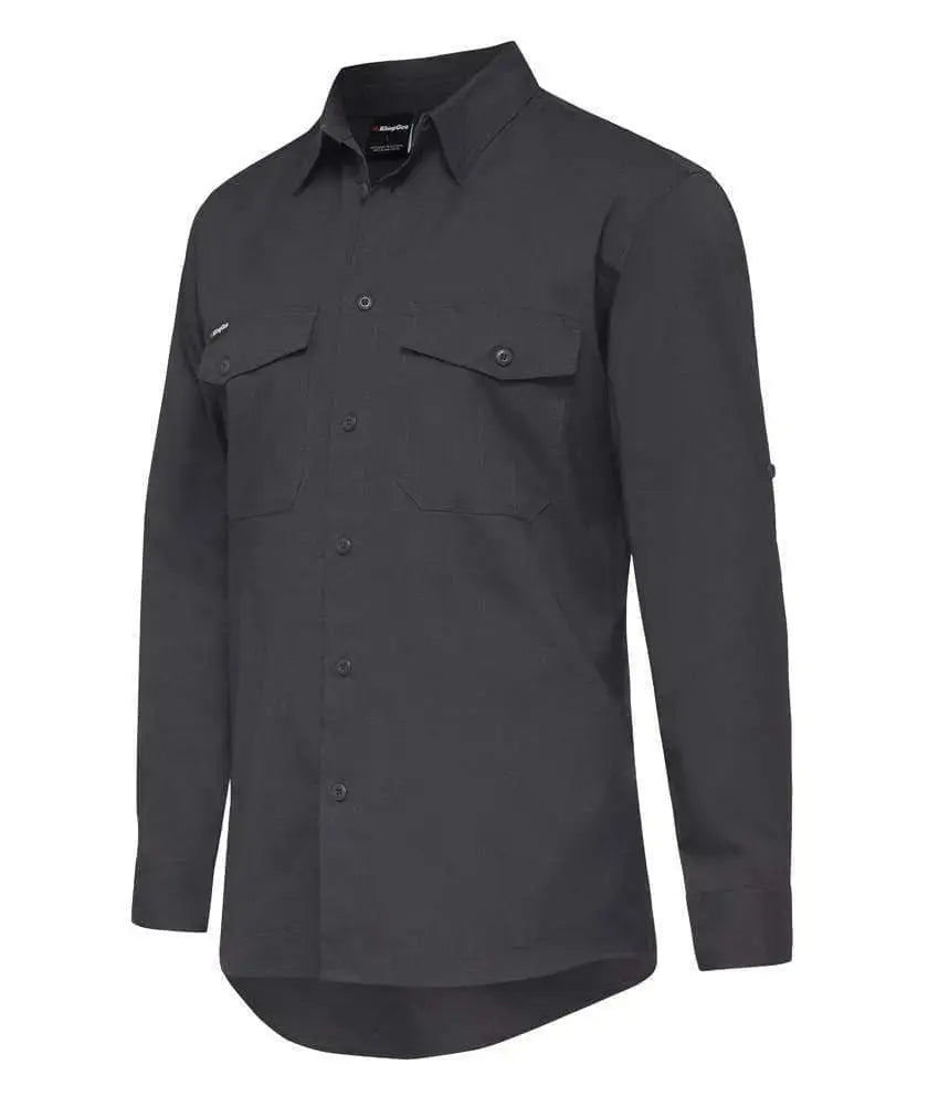 KingGee Workcool 2 Long Sleeve Work Shirt K14820 in Charcoal
