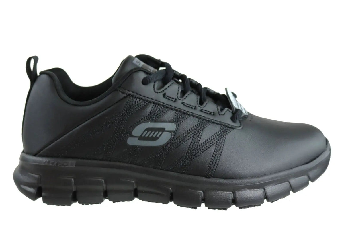 Skechers Women's Leather Relax Fit Sure Track Erath Slip Resistant Shoe 76576