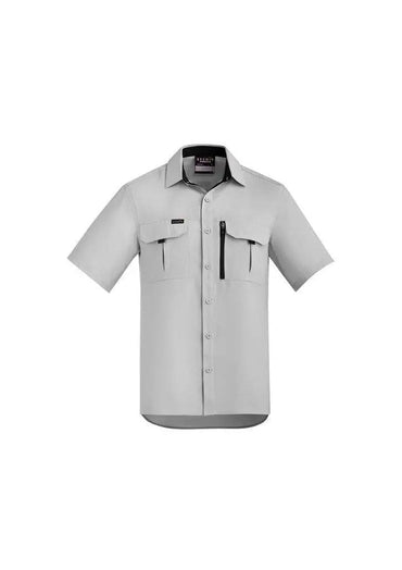 SYZMIK Men's Outdoor Short Sleeve Shirt ZW465 Work Wear Syzmik Stone 7XL