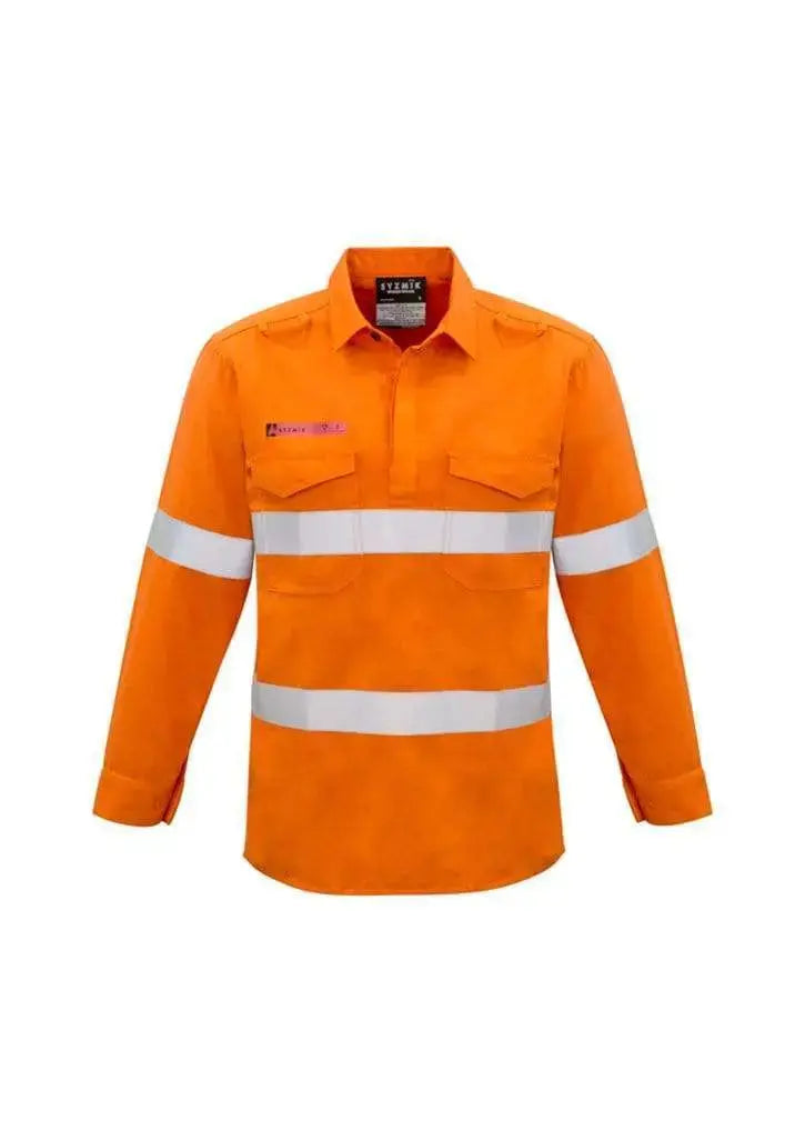 SYZMIK Men’s Closed Front Hoop Taped Shirt ZW134 Metro Workwear.