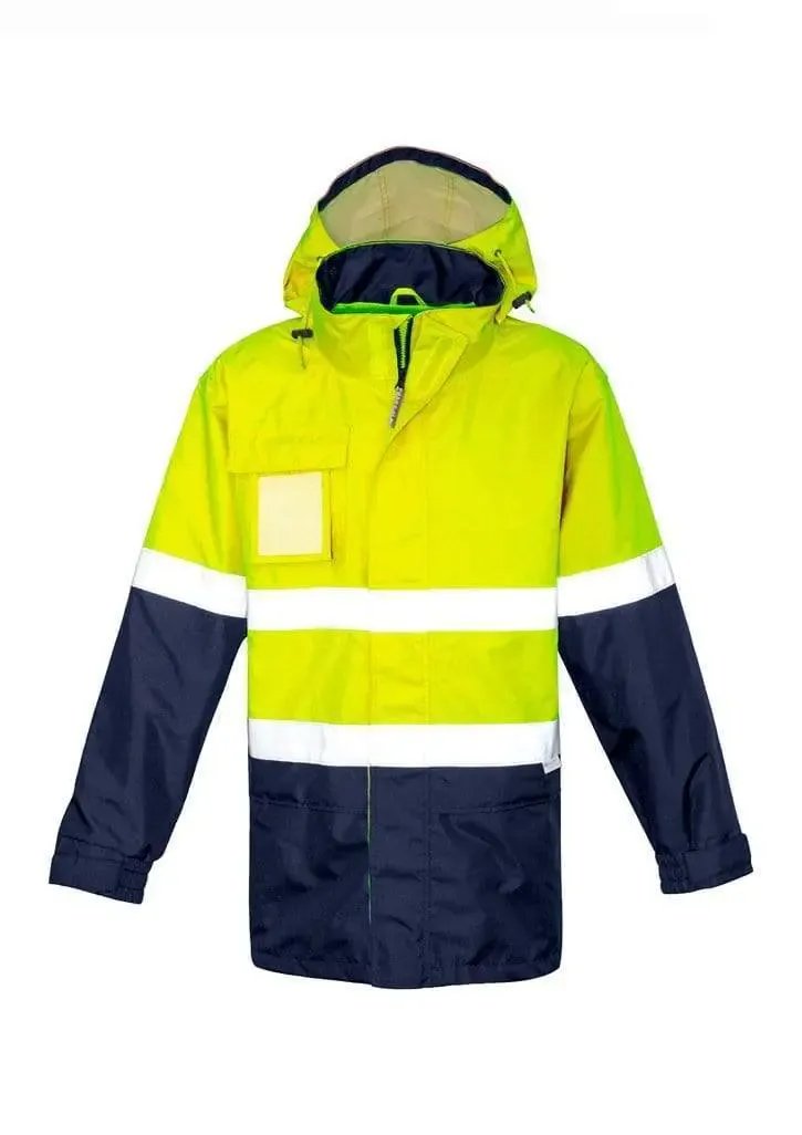 SYZMIK Workwear Men’s Ultralite Waterproof Jacket ZJ357 in Yellow/Navy