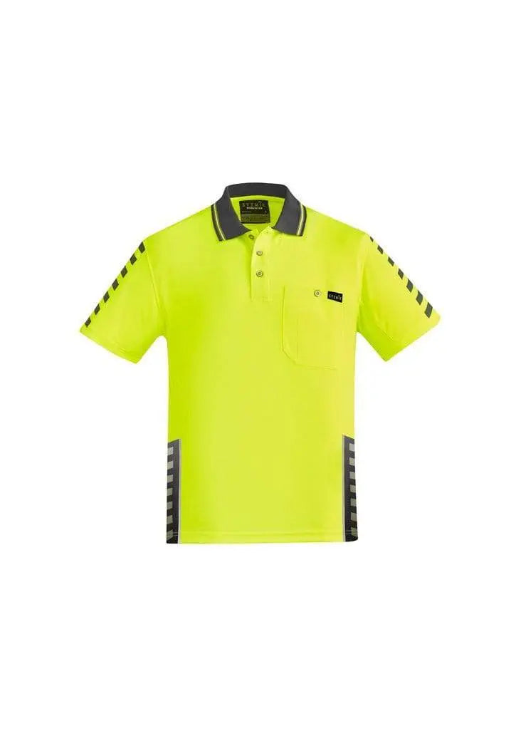 SYZMIK mens komodo polo zh320 Work Wear Syzmik Yellow/Charcoal XXS