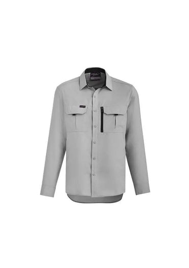 SYZMIK mens outdoor l/s shirt zw460 Work Wear Syzmik Stone 7XL