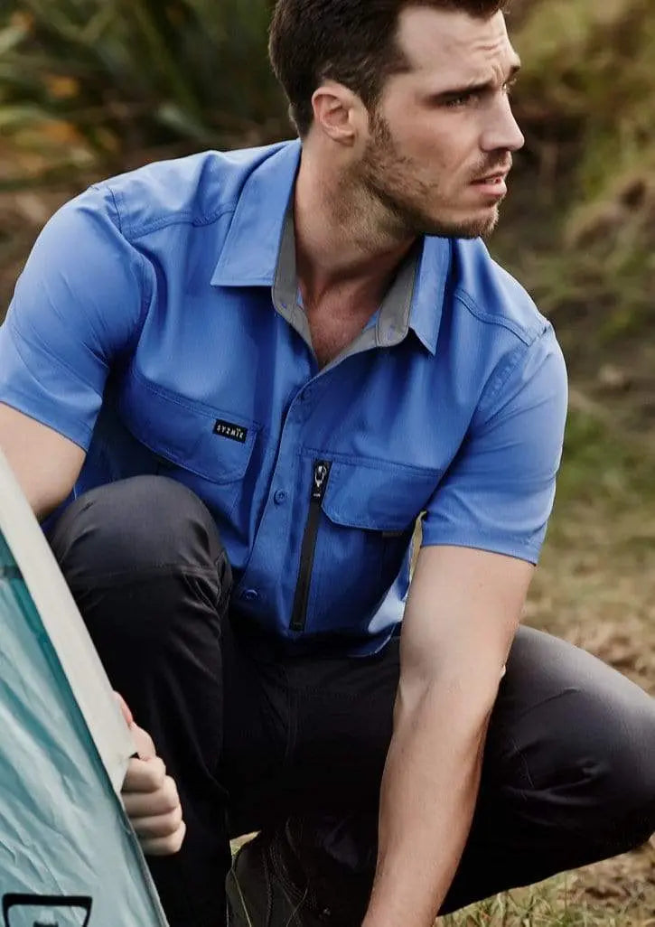 SYZMIK Men's Outdoor Short Sleeve Shirt ZW465 Work Wear Syzmik