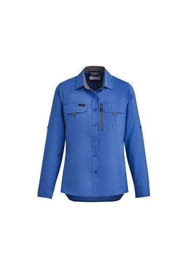 SYZMIK WOMEN OUTDOOR L/S SHIRT ZW760 Work Wear Syzmik Blue 8