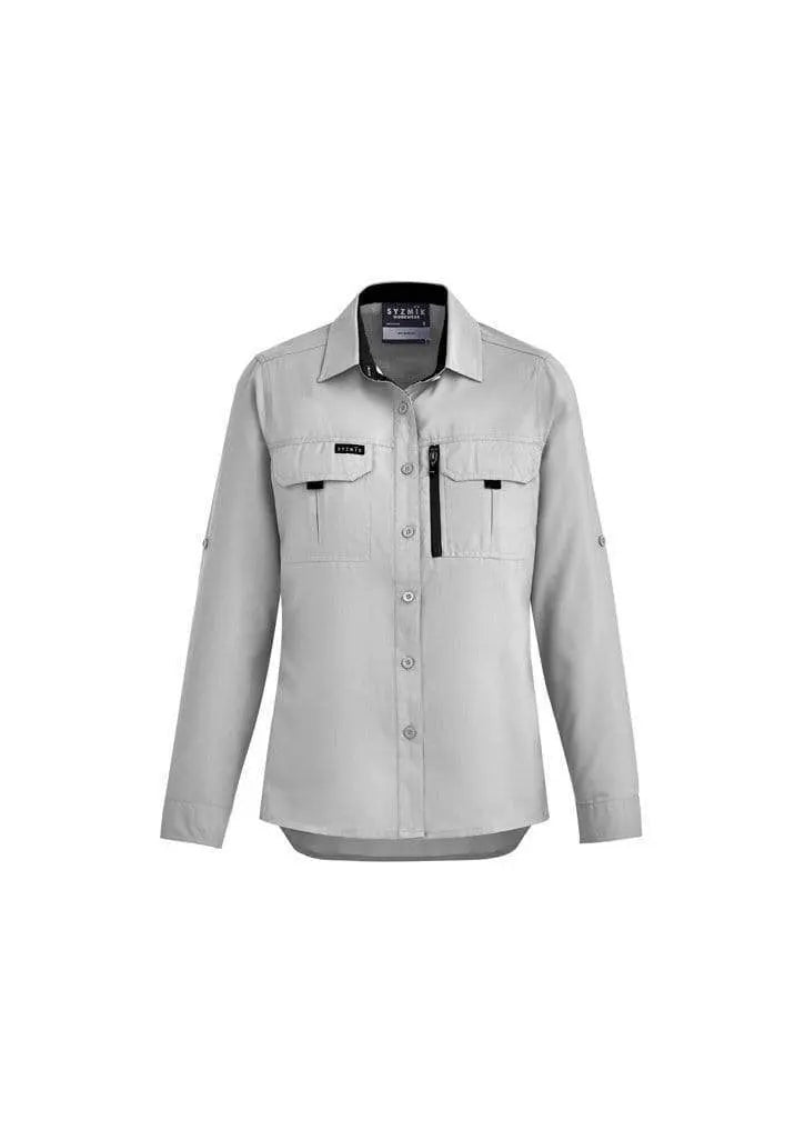 SYZMIK WOMEN OUTDOOR L/S SHIRT ZW760 Work Wear Syzmik Stone 8