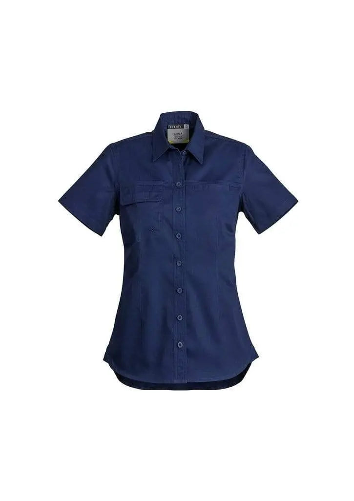 SYZMIK Women’s Lightweight Tradie Shirt - Short Sleeve ZWL120 Work Wear Syzmik Blue 8