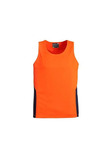 Unisex Hi Vis Squad Singlet ZH239 Work Wear Syzmik Orange/Navy XXS