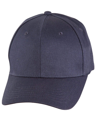 Cotton Fitted Cap Ch36 in Navy