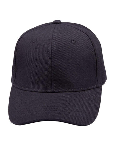 Kids Brushed Cotton Cap H1055 Active Wear Winning Spirit Navy 42cm-56cm