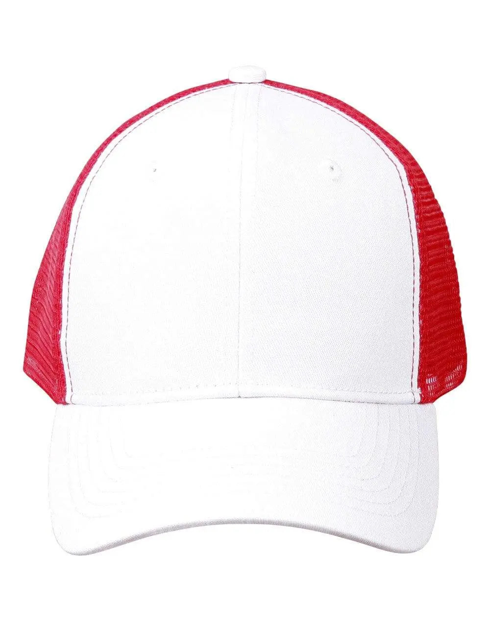 Premium Cotton Trucker Cap Ch89 Active Wear Winning Spirit White/Red One size